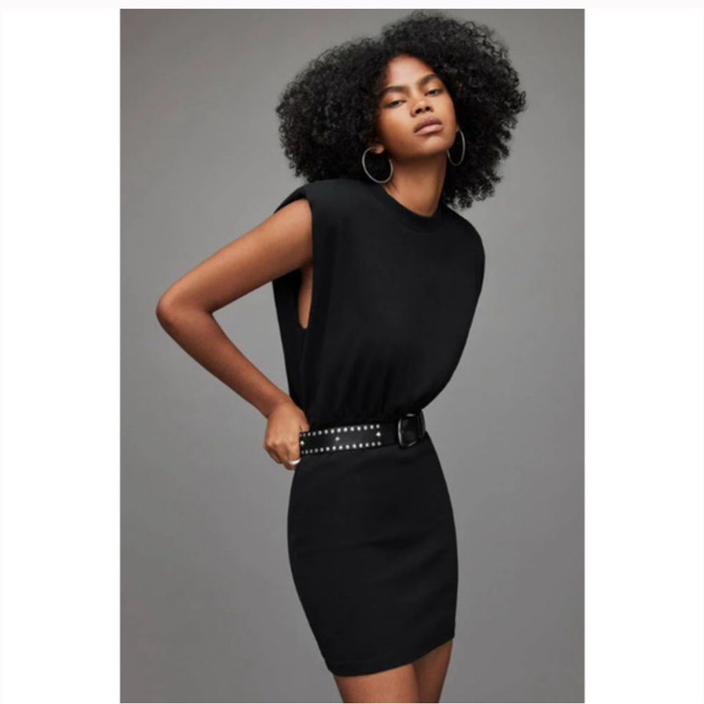 ALLSAINTS Mika shot dress in black